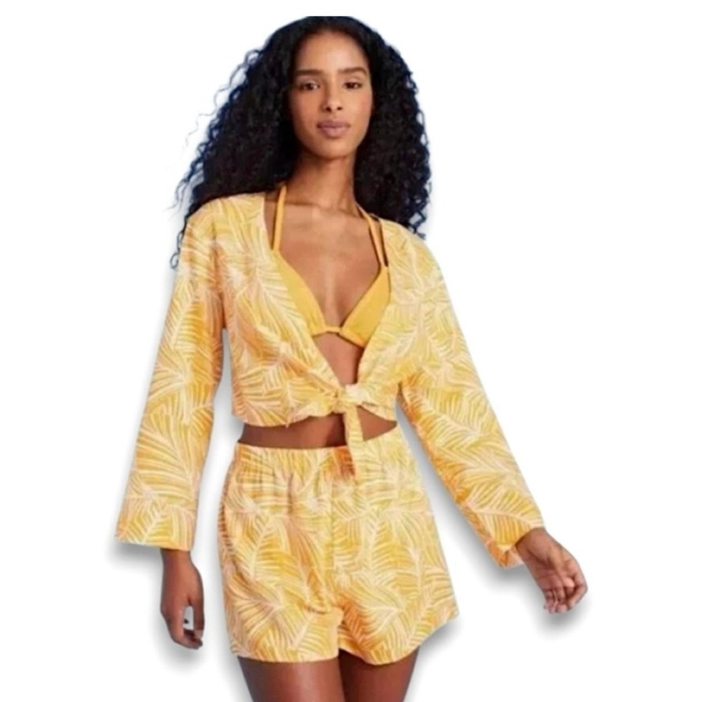2 piece linen blend set boho coverup festival beach hippie Y2K costal coquette